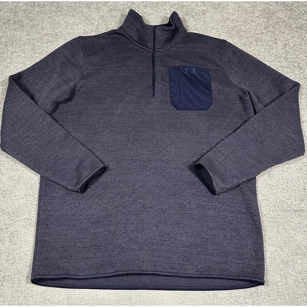 Under Armour Sweater Men 3XL Tall Blue Specialist Henley 2.0 Pullover Sweatshirt